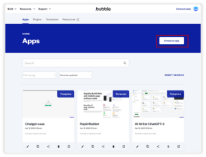 bubble.io app